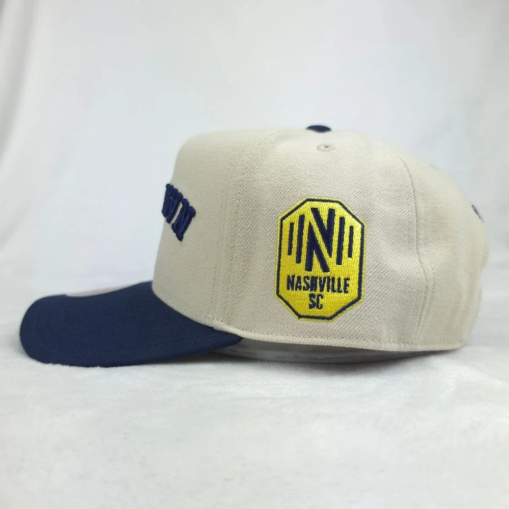 Nashville SC Mitchell & Ness MLS Pro Fit Snapback Hat Cap Flipped 3D‎ Logo NWT